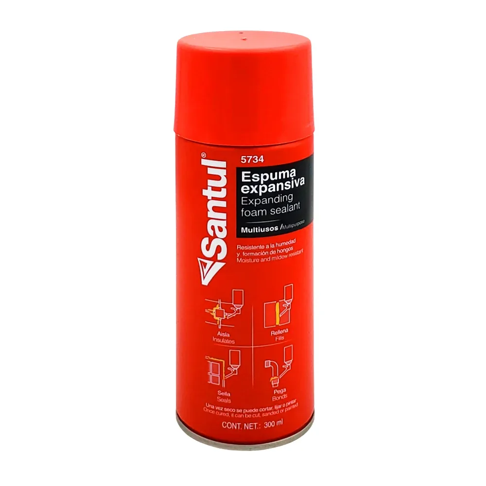Lata de espuma expansiva de poliuretano, para rellenar o aislar, 300ml