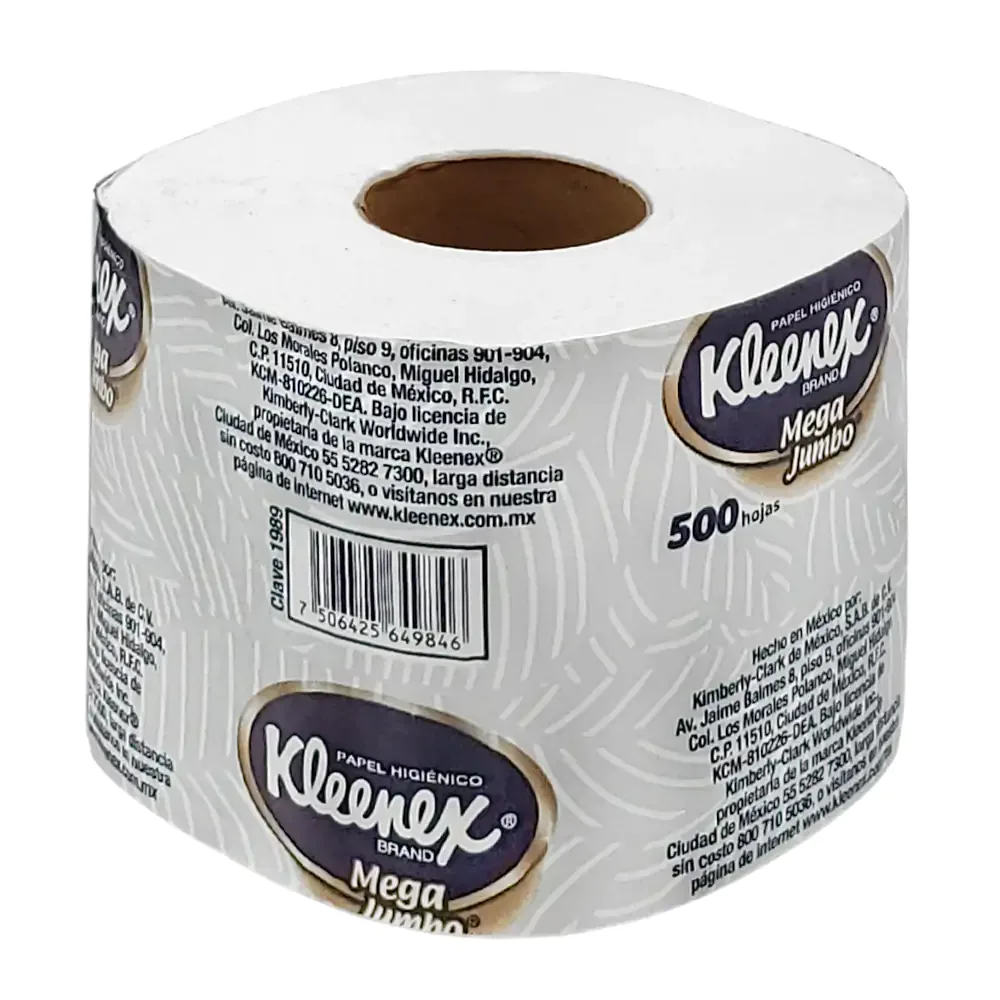 1pza papel higiénico kleenex 500 hojas dobles / 1989