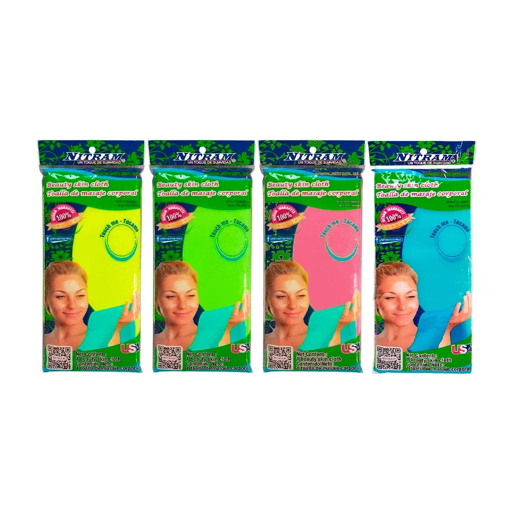 Estropajo grande áspero y flexible para ducha, variedad de colores