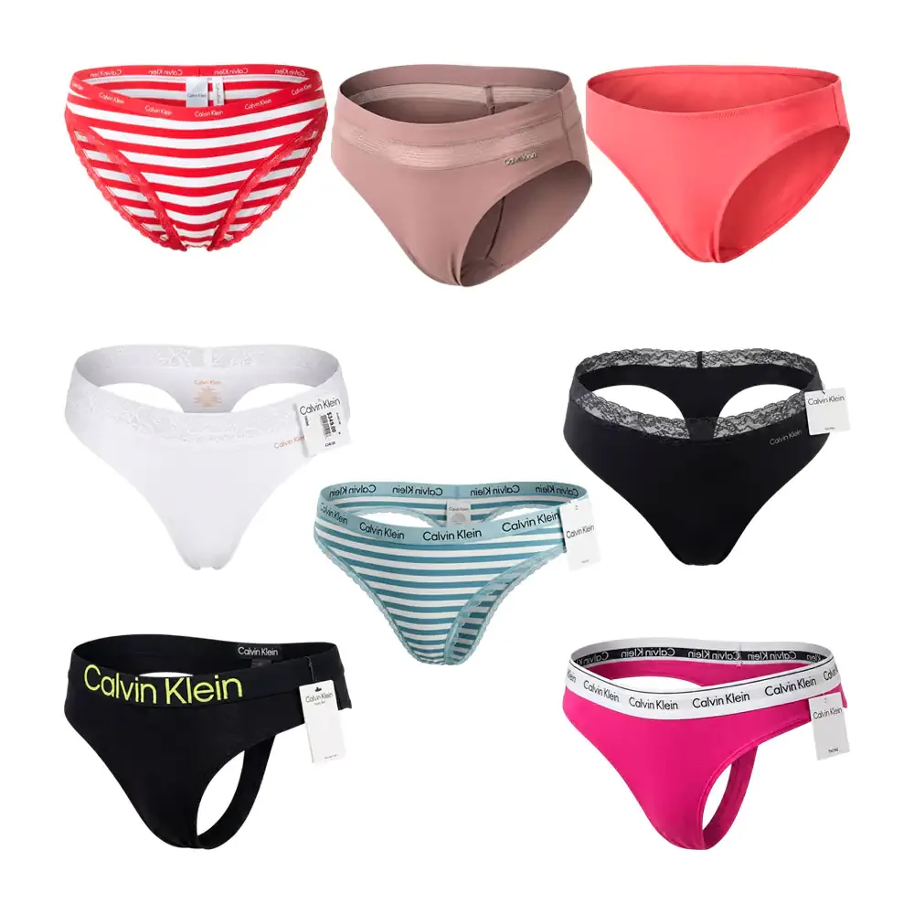1pza Calzón original calvin klein con detalles de encaje y diseño, variedad