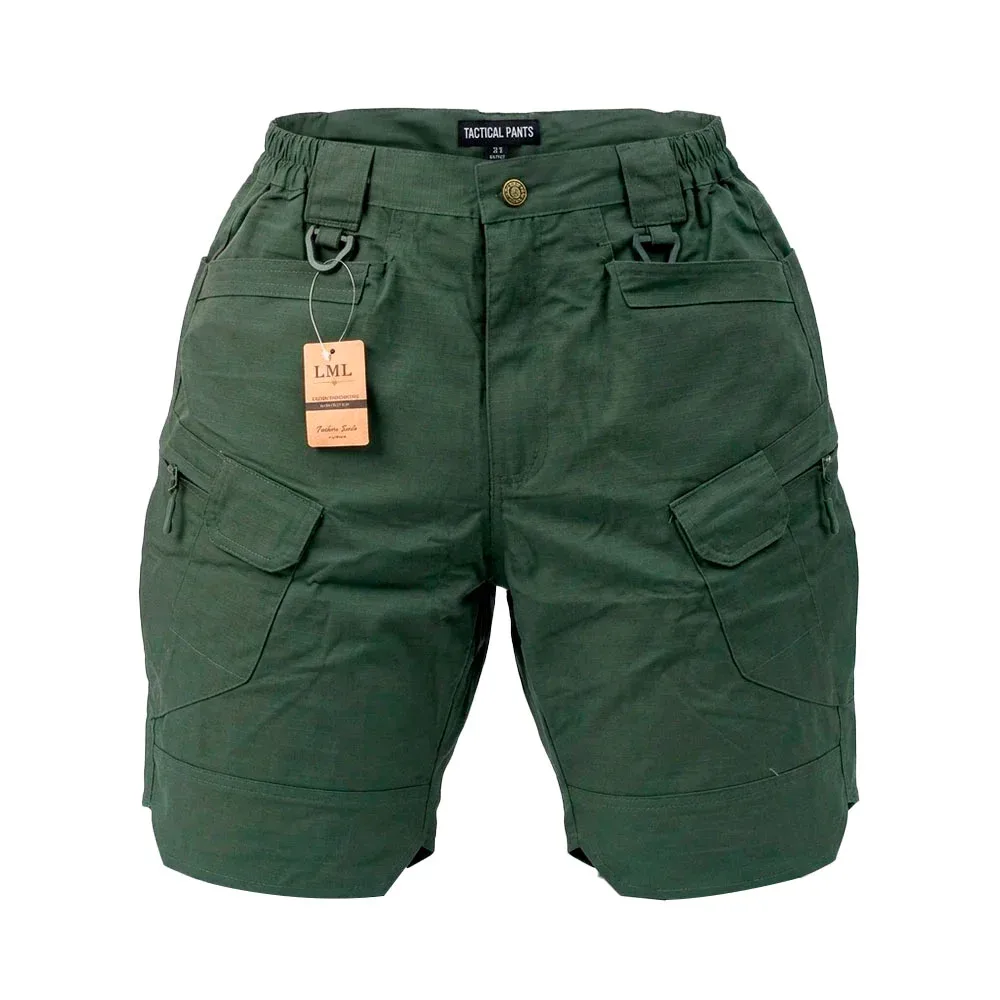 Short táctico 9f9 liso verde militar con 10 bolsillos, variedad de tallas / tactical pants / lml-3325