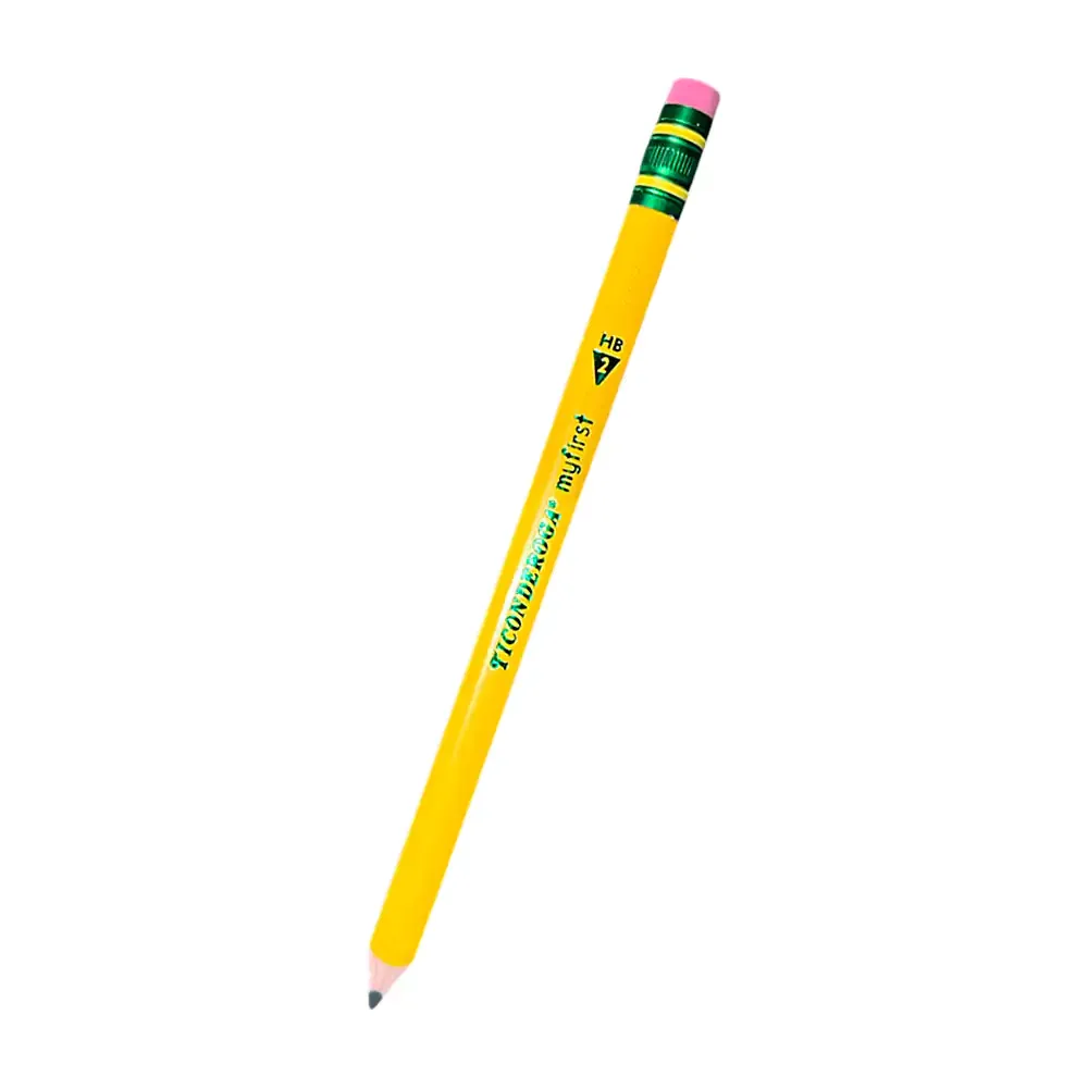 1pza Lápiz triangular entrenador dixon ticonderoga con borrador, 2hb