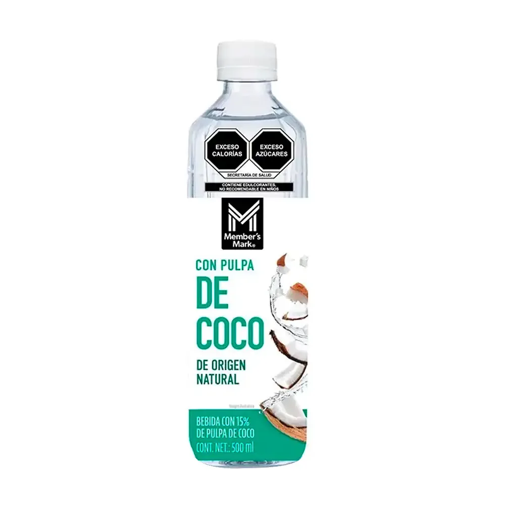 1pza bebida natural sabor coco con 15% pulpa de coco origen natural, 500ml / 020788