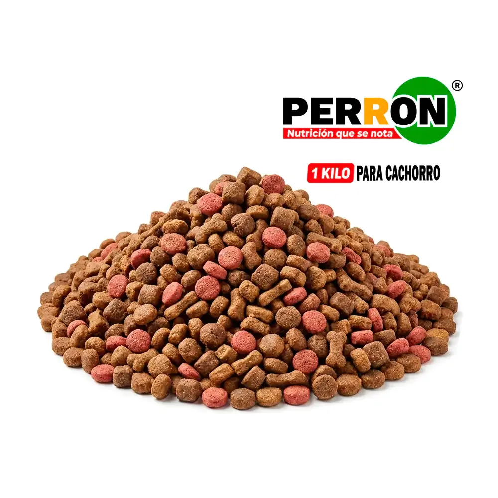 1 kilo de croquetas perrón para cachorros para todo tipo de razas y tamaños / perron-c