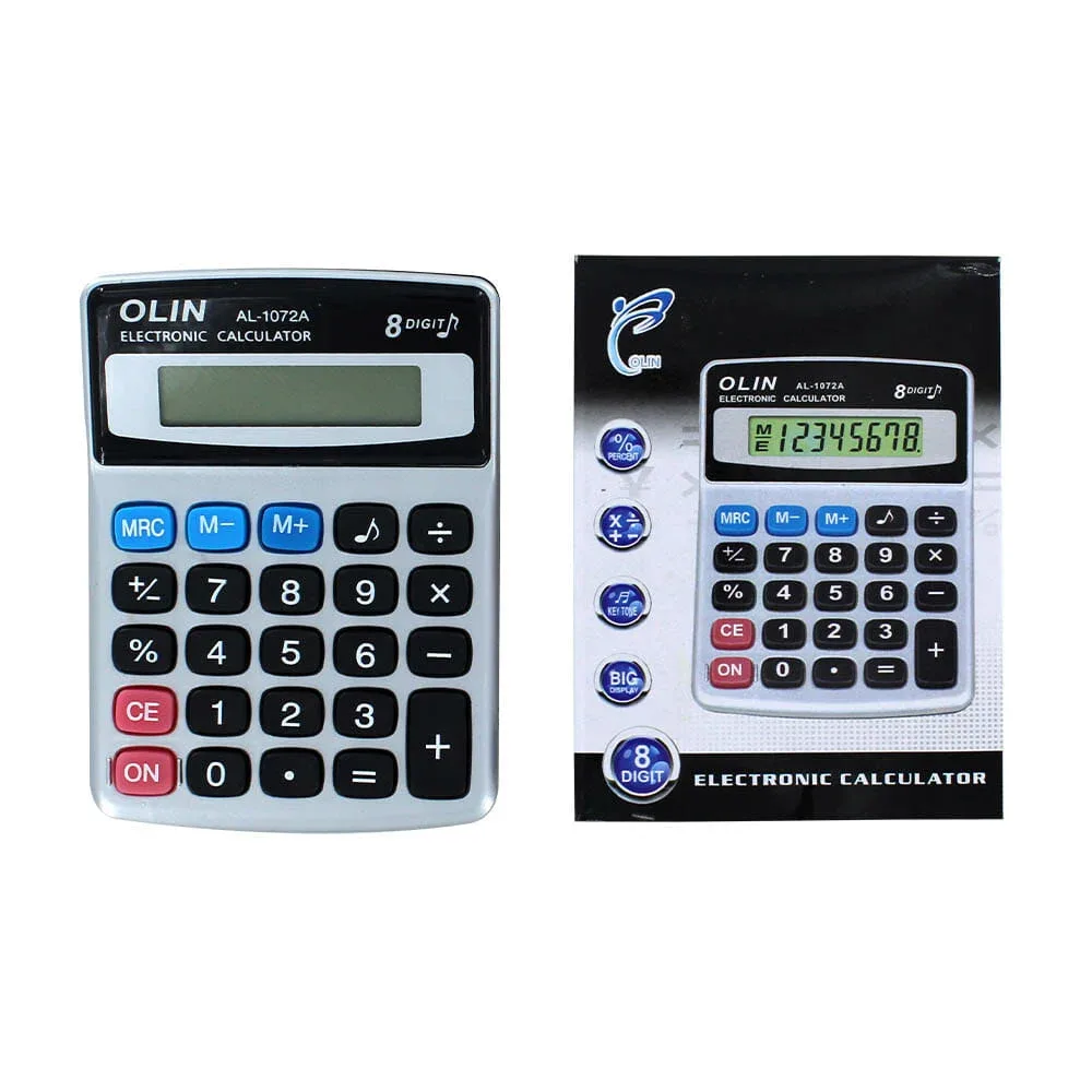 Calculadora electrónica olin de 8 dígitos al-1072a
