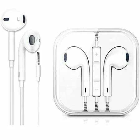 Audifonos manos libres alámbricos tipo earpods color blanco con entrada auxiliar 3.5mm / ap-a031 / i5 / xr-9130