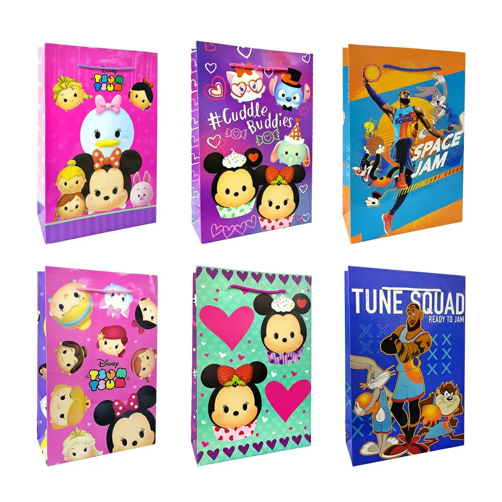 1pza Bolsa grande granmark con diseño de personajes para regalo 24x36cm, variedad de diseños / 5462 / 8496