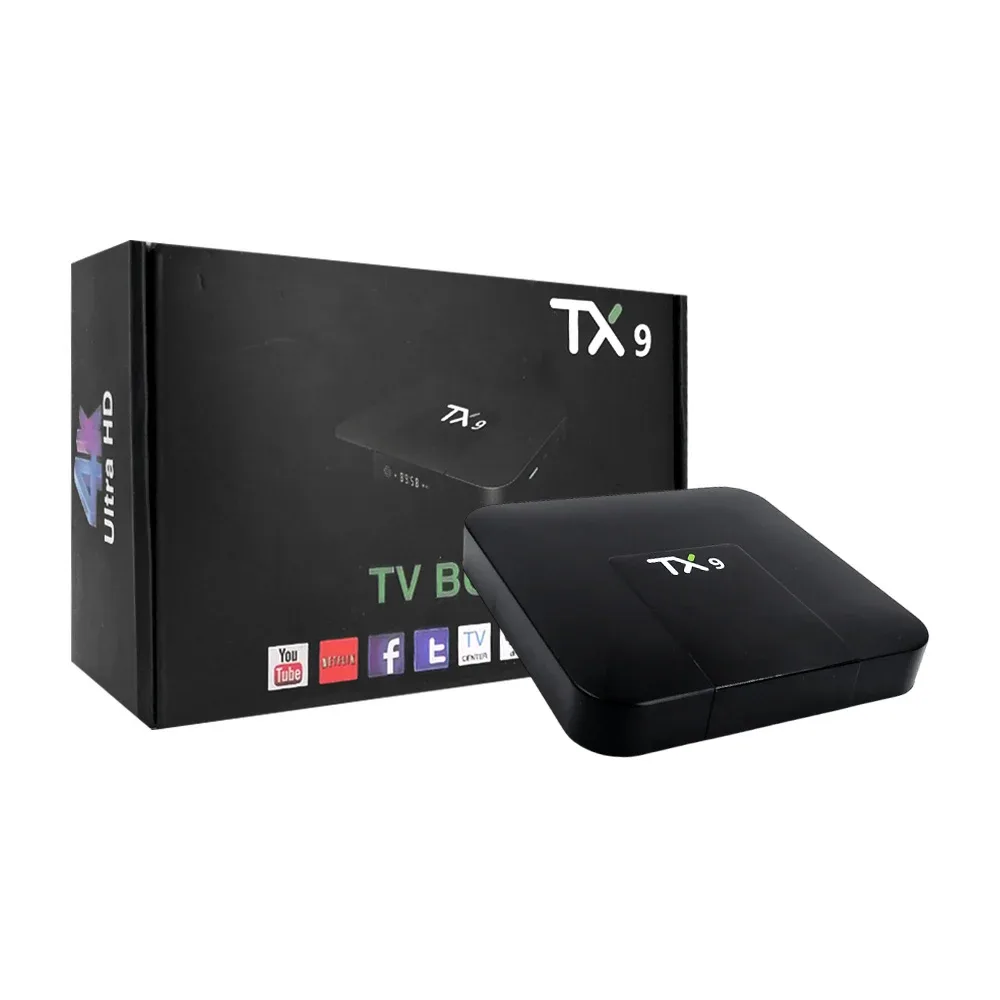 Tv box multimedia con resolución 4k, 8gb de ram y 128gb flash / tx9