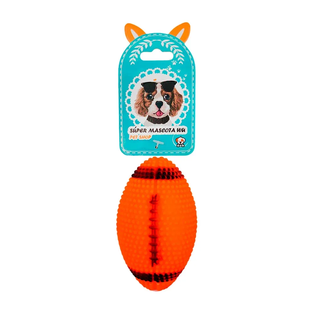 Juguete chillón con forma de balón de fútbol americano, 9.5cm, colores surtidos