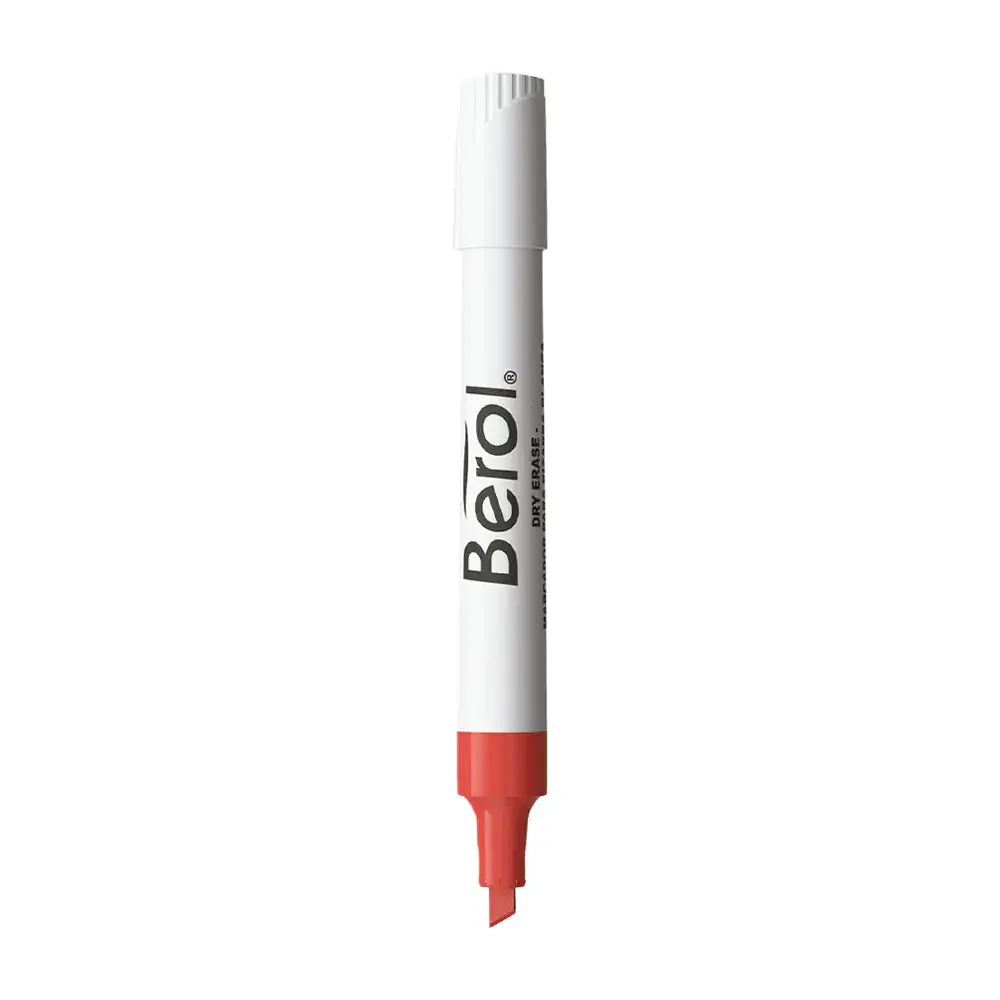 1pza marcador de agua berol en color rojo para pintarron blanco / 2148524