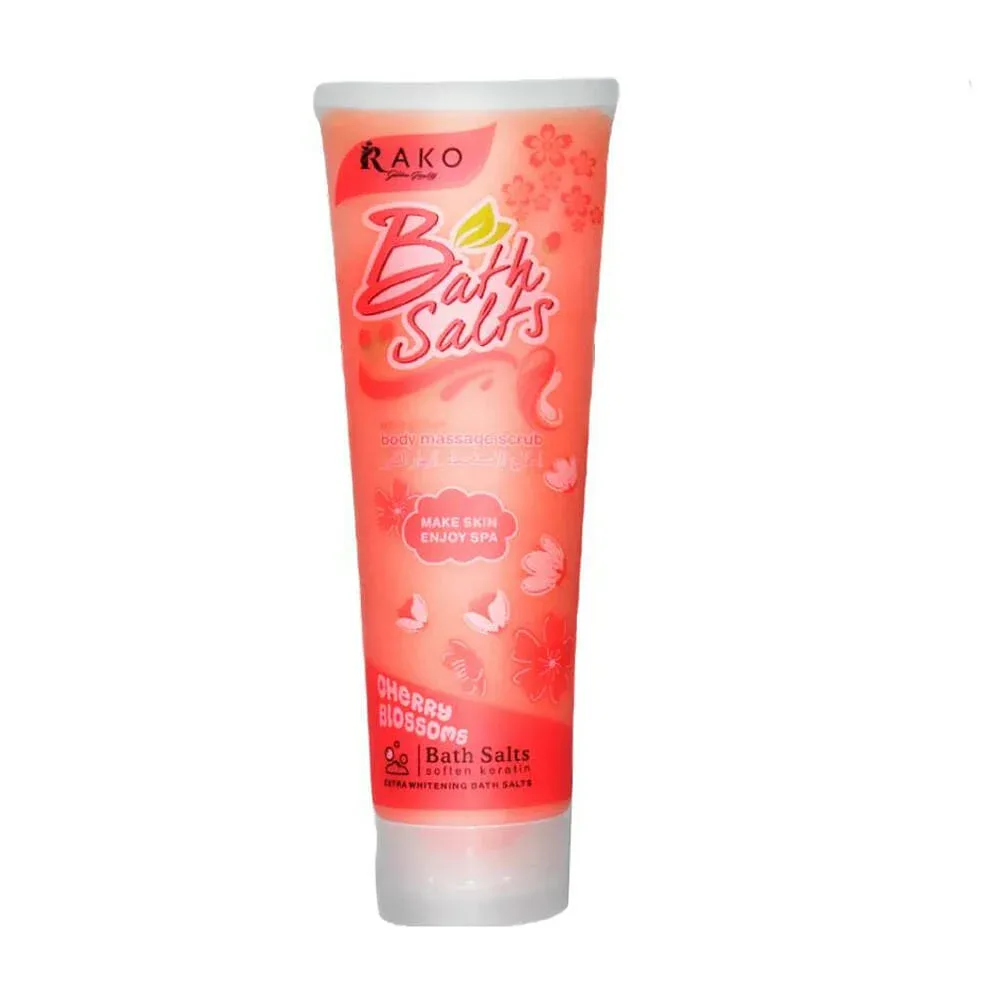 Sal de baño exfoliante corporal rako con extracto de cereza 380g / rk050