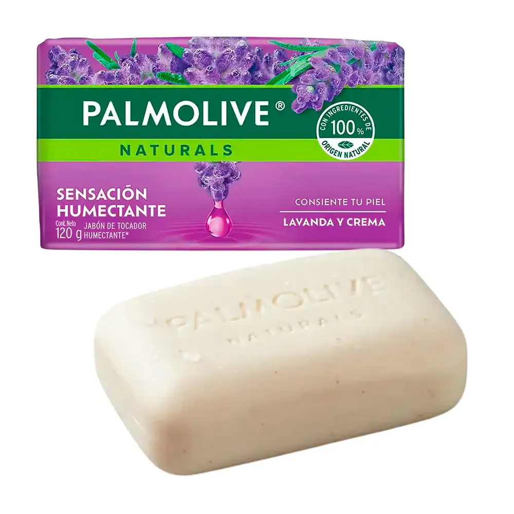 Jabón en barra palmolive naturals lavanda y crema, 120g / 682280
