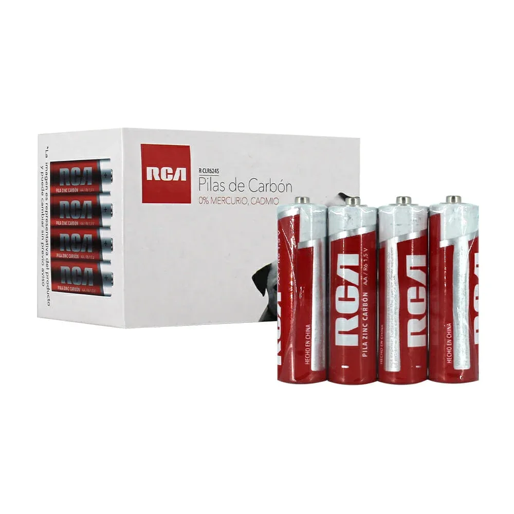 Caja con 24 pilas baterías rca doble a de carbón 1.5v / r-clr624s / / r-clr6245