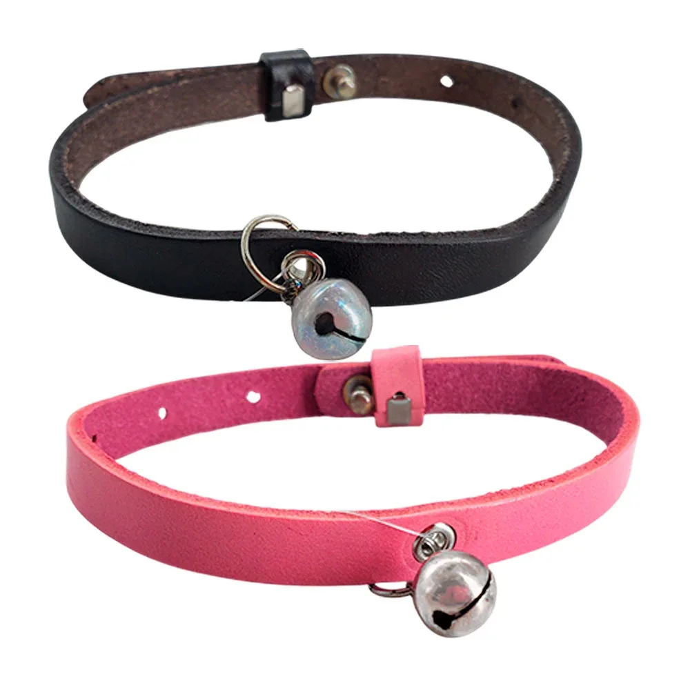 Collar delgado para mascotas talla mediana, con cascabel, color surtido / bycg02