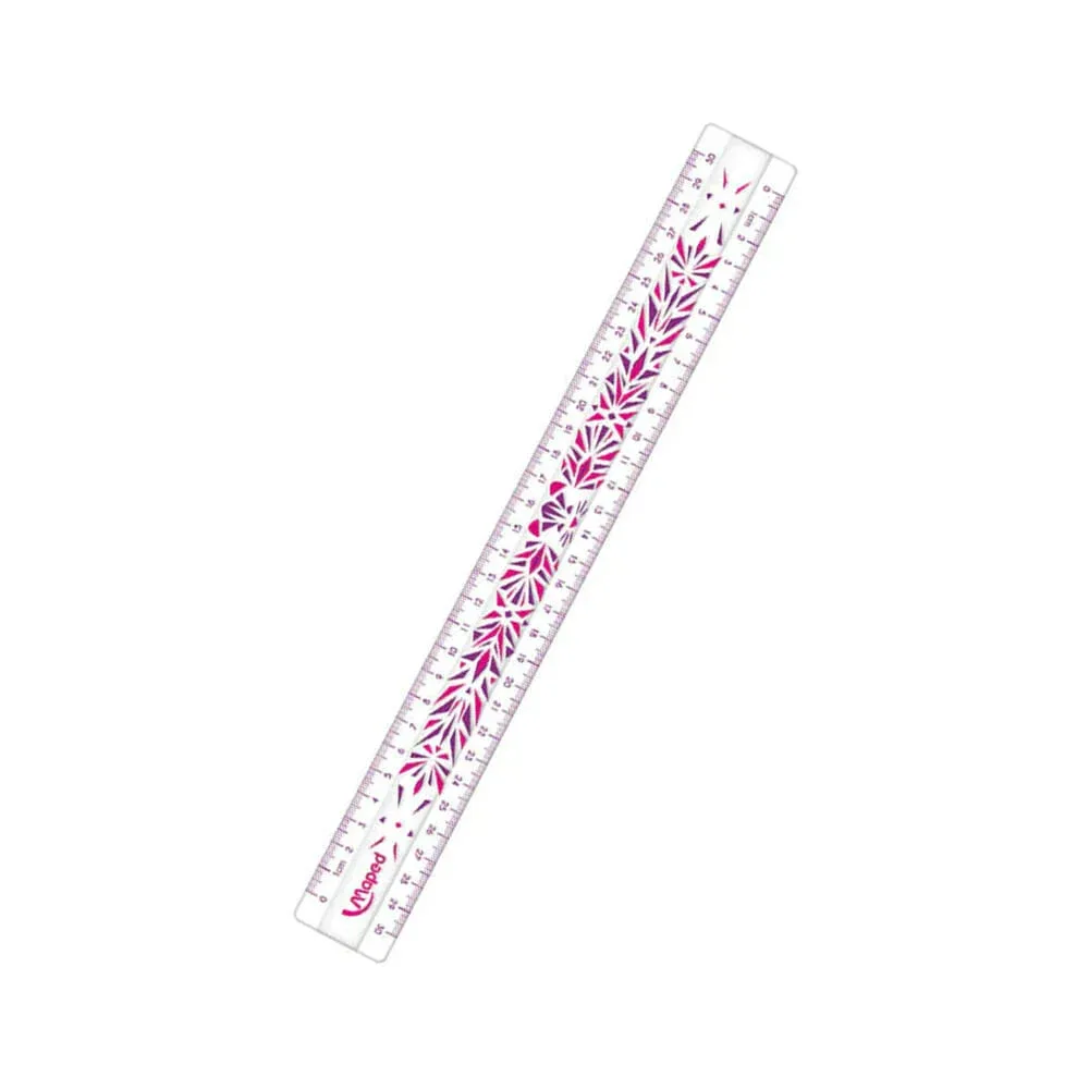 Regla maped irrompible de 30cm con diseño de colores, variedad de diseños