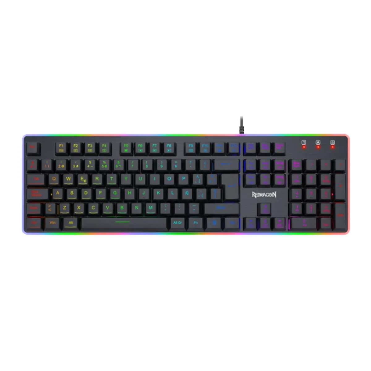 Teclado gamer alámbrico dyaus 2 redragon con luces rgb y 104 teclas / k509rgb-sp