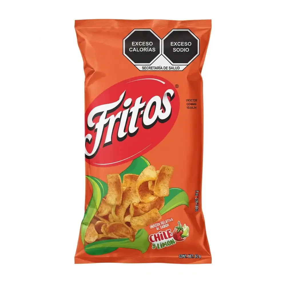 1pza Bolsa de fritos sabor chile y limón, 60g / 116252