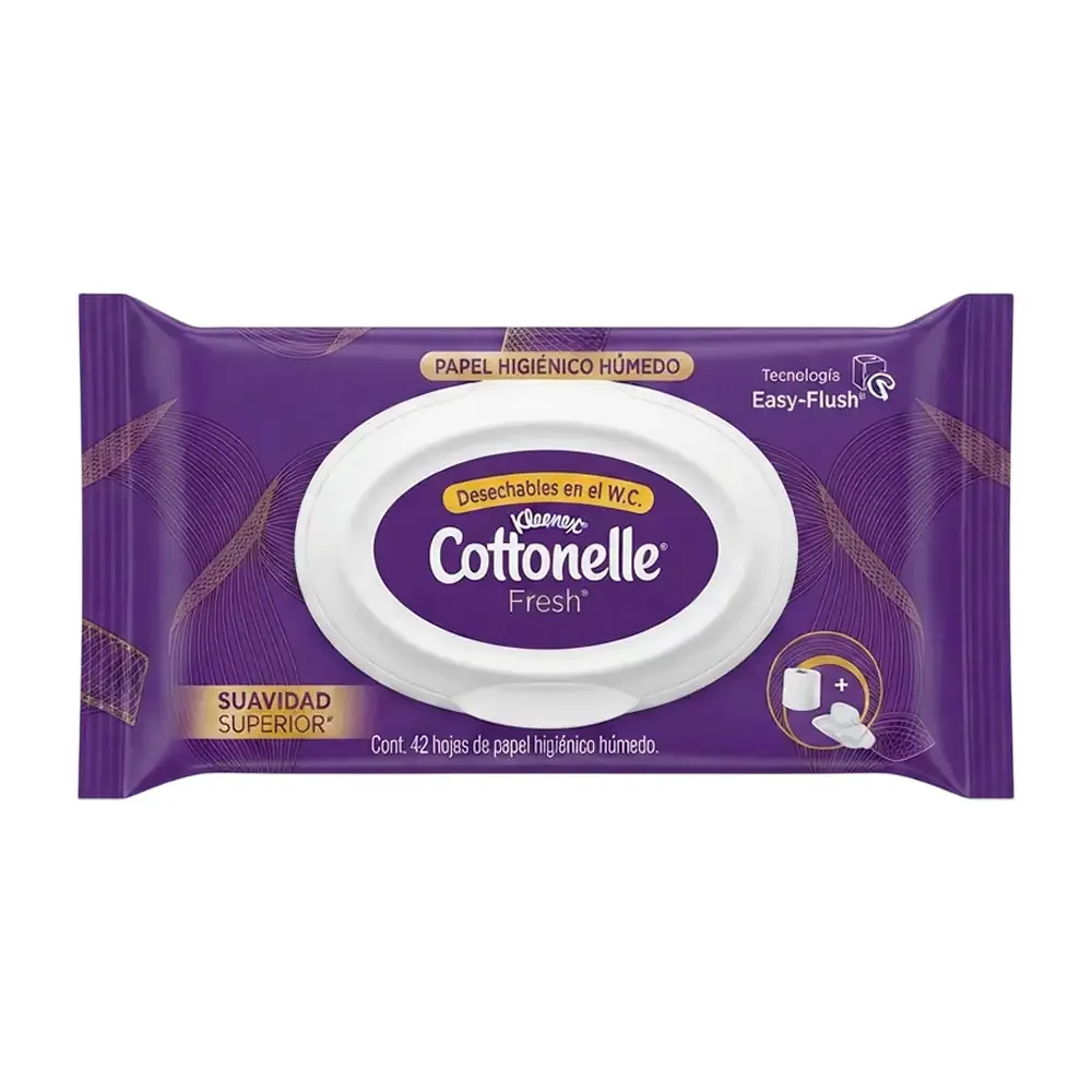 1pza papel higiénico húmedo kleenex cottonelle fresh 42 hojas / 462175