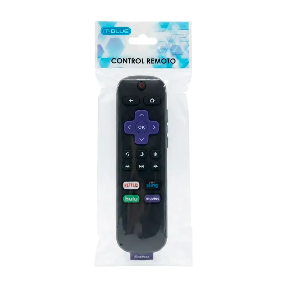 Control remoto it blue compatible con roku tv y 4 botones de acción rápida