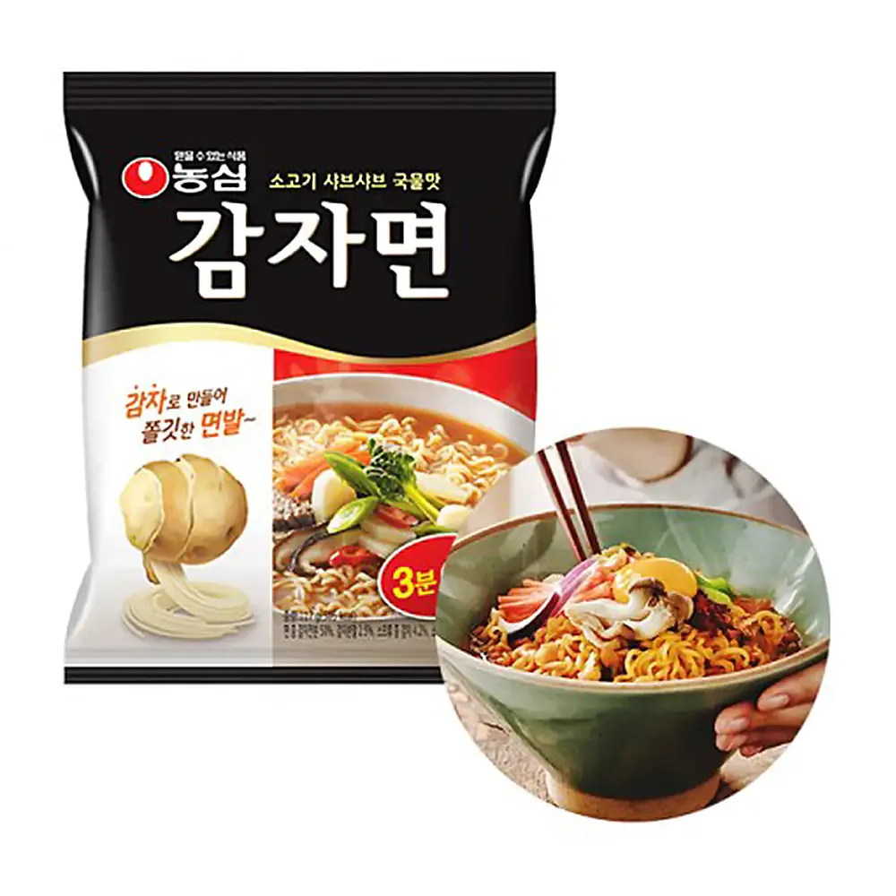Fideos instantáneos potato nongshi original, sabor papa sin picante, 117g