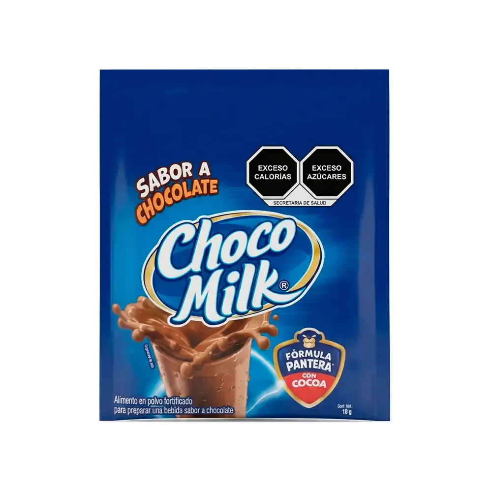 1pza Sobre choco milk, polvo para preparar bebidas, sabor chocolate, 18g / 815867