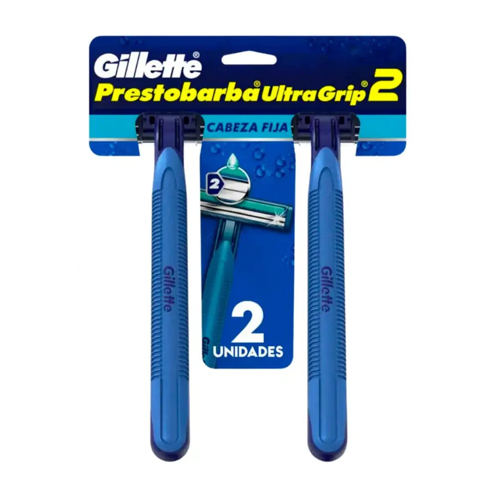 1pza gillette máquina para afeitar prestobarba ultragrip 2 desechable / 154420