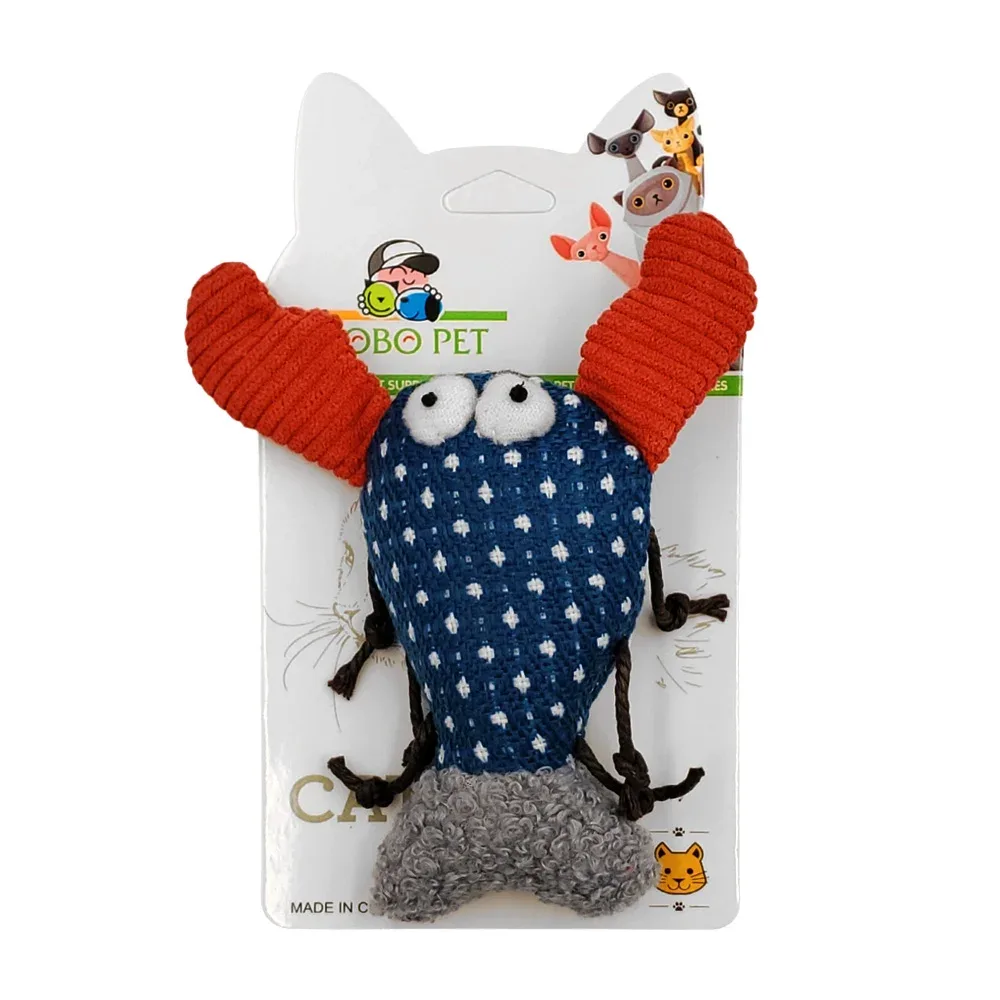 1pza juguete afelpado para mascotas, forma de langosta, 15cm, variedad / ps4286