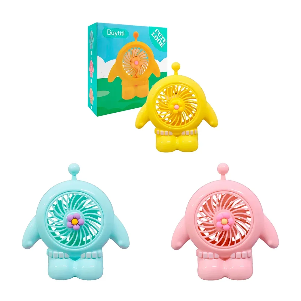 Ventilador pequeño buytiti en forma de monstruo recargable con figura decorativa, variedad de colores / cute look / fan-mini21