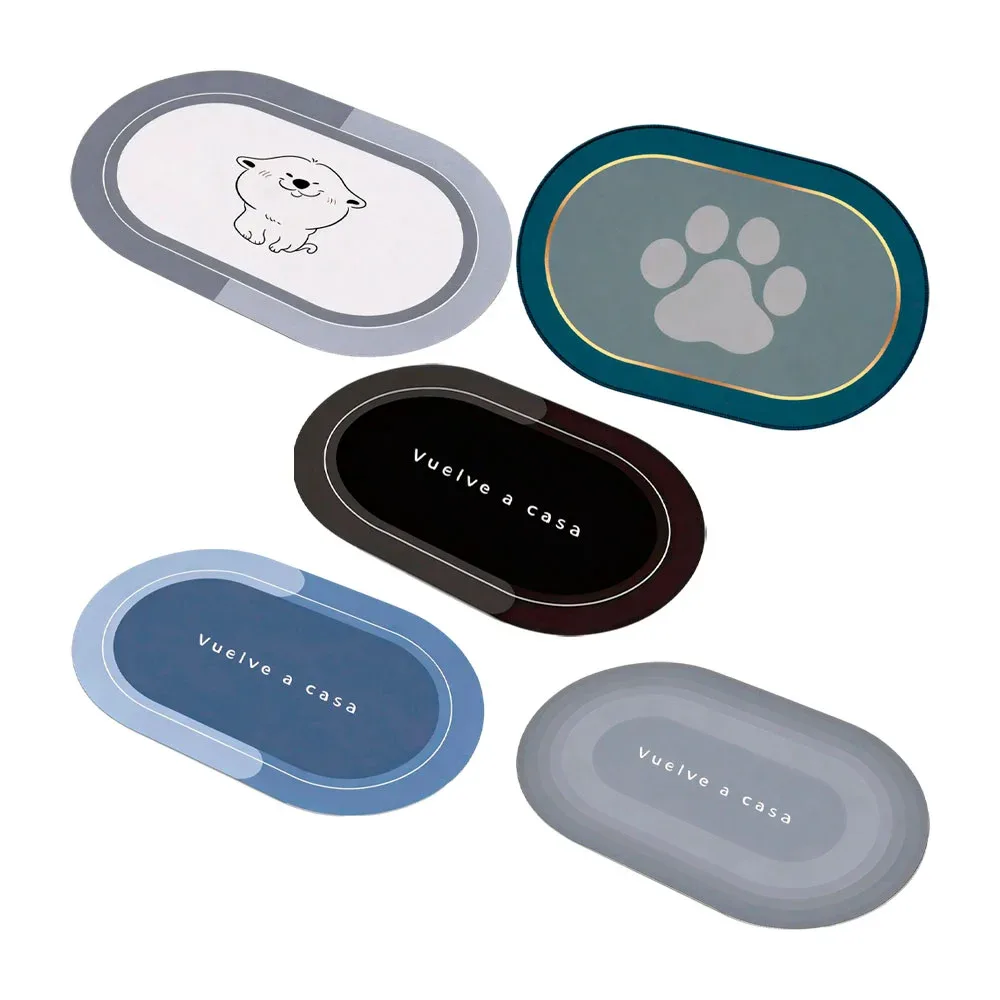 Tapete ovalado súper resistente y absorbente, variedad de estampados / hog.327