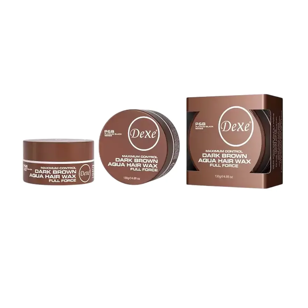 Cera para el cabello dark brown a base de agua de máximo control, 150g