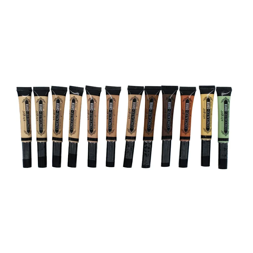 1pza maquillaje corrector alta cobertura s.f.r girl, variedad de tonos sg5027