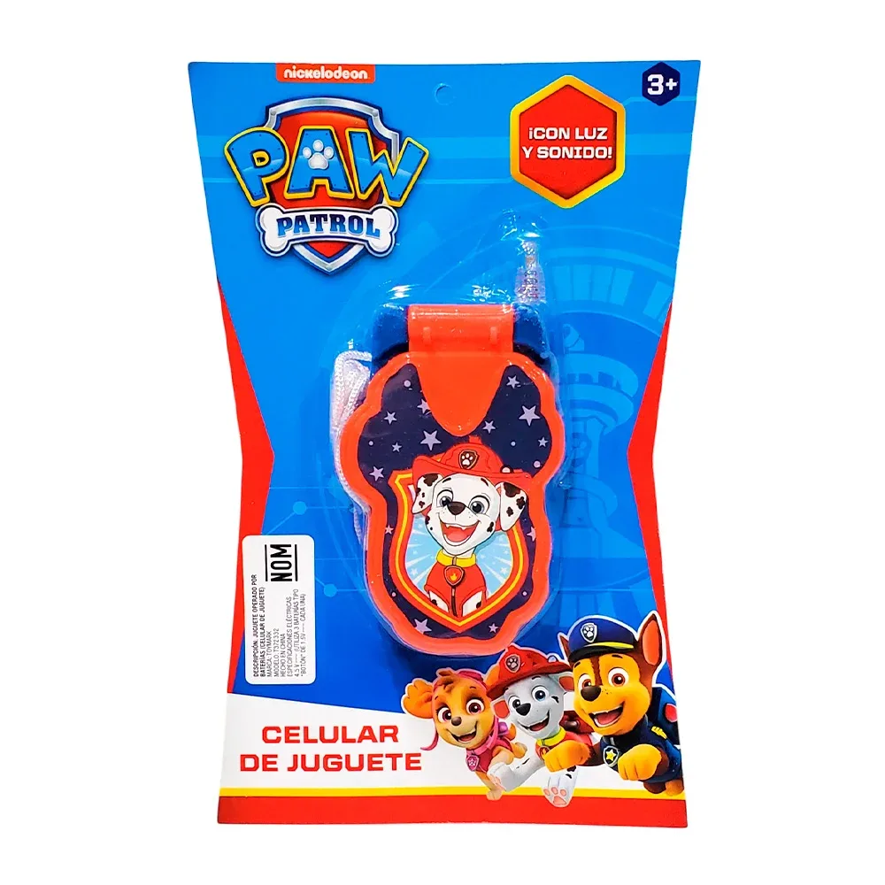 Celular de juguete paw patrol con luz y sonido para niño t372332