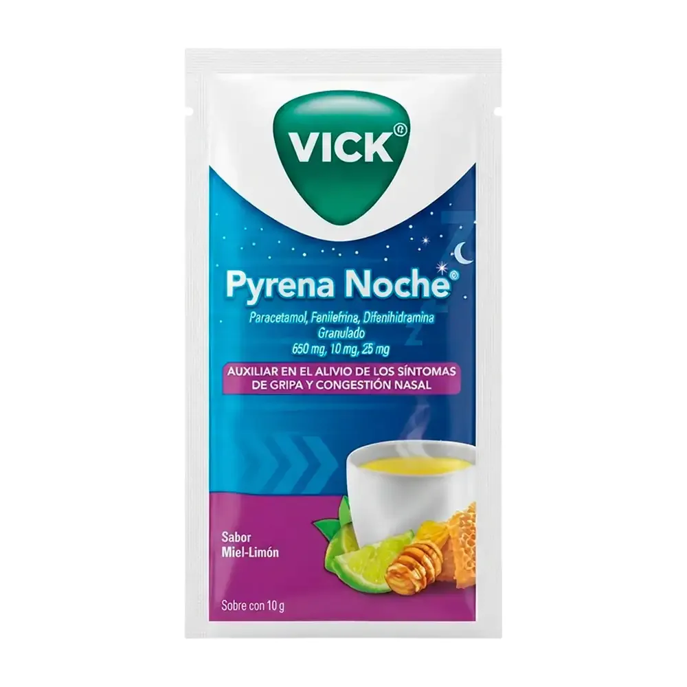1pza Sobre vick pyrena noche sabor miel limón, 10g / pyrena.no
