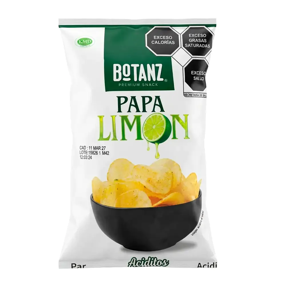 1pza bolsa botanz papa limón aciditas, 40g / 931592