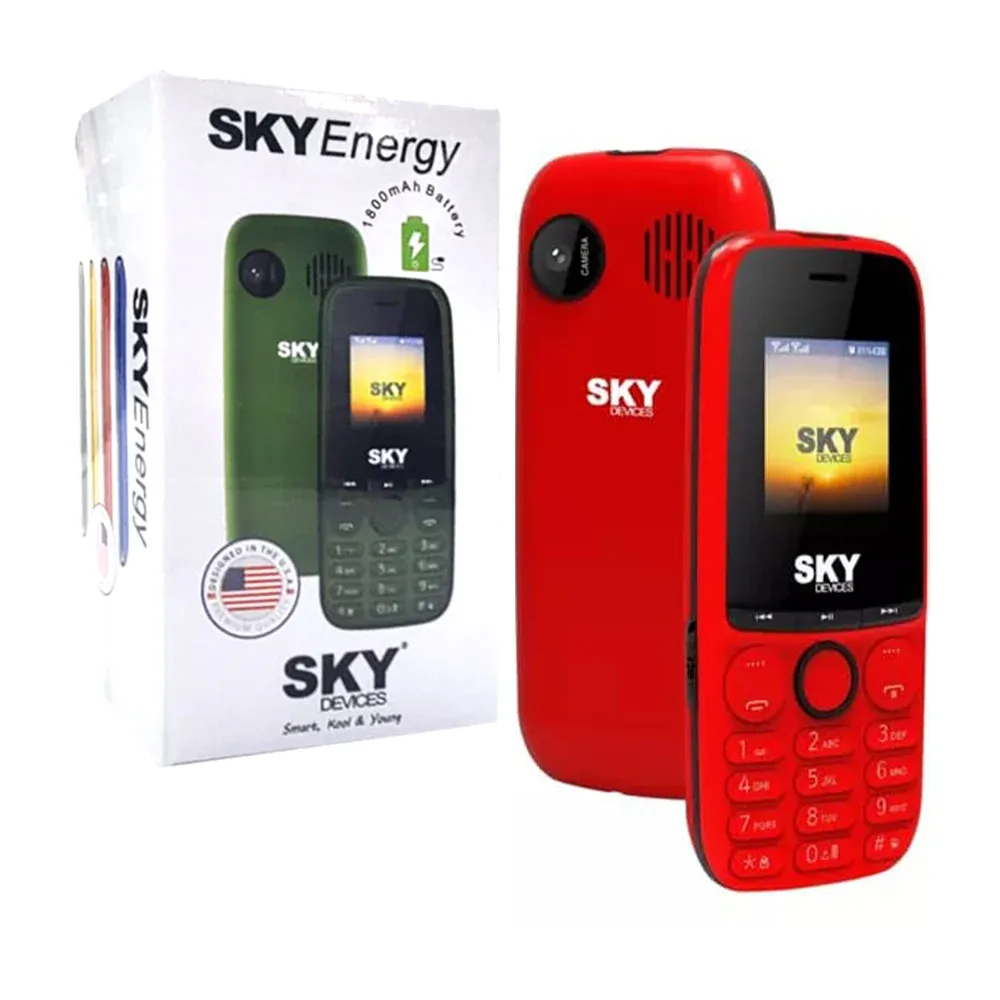 Celular sky energy 1800 mah 2g, cámara, dual slim, fm - rojo