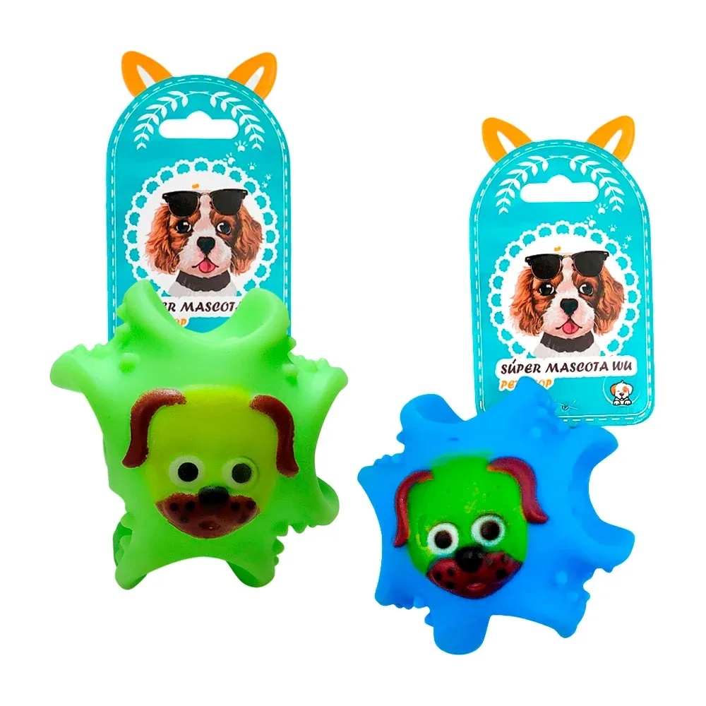 Pelota chillona con hundimientos, texturas y estampados, colores surtidos
