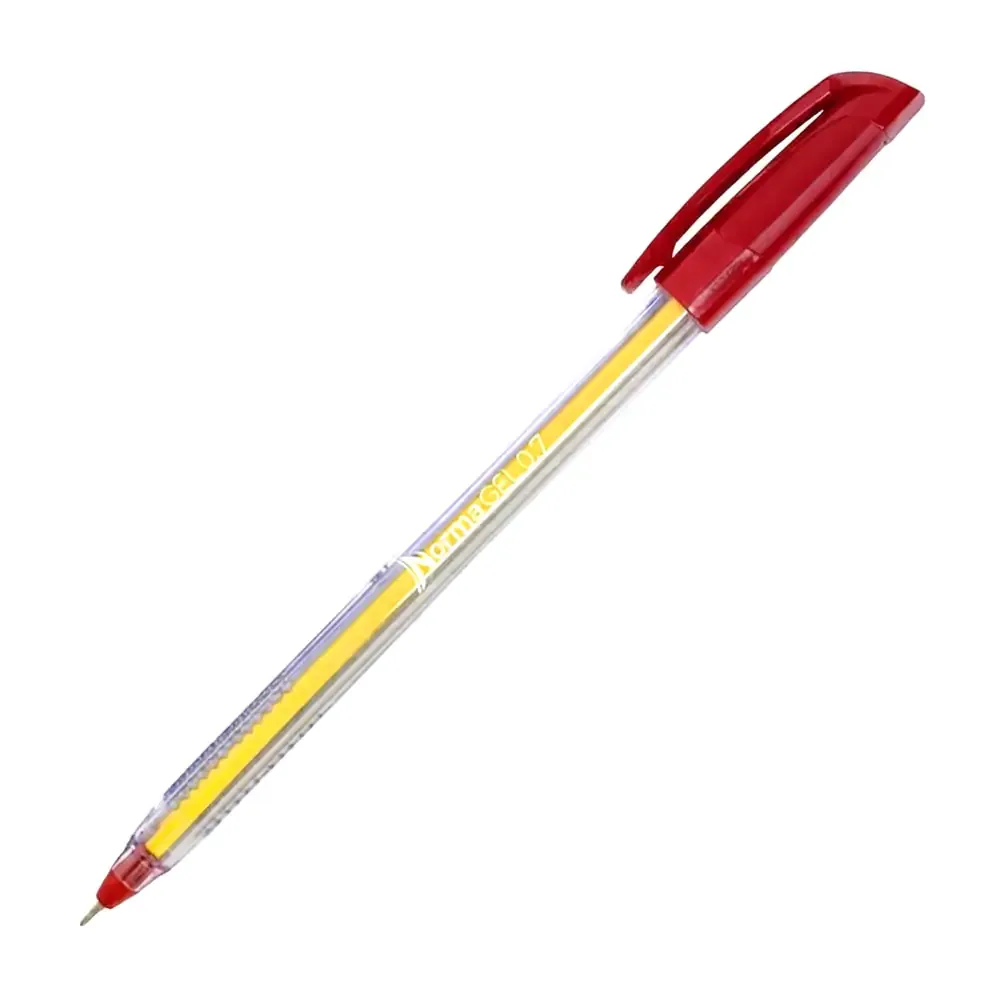 1pza Pluma - bolígrafo de gel norma con punta 0.7mm para trazo suave en color rojo
