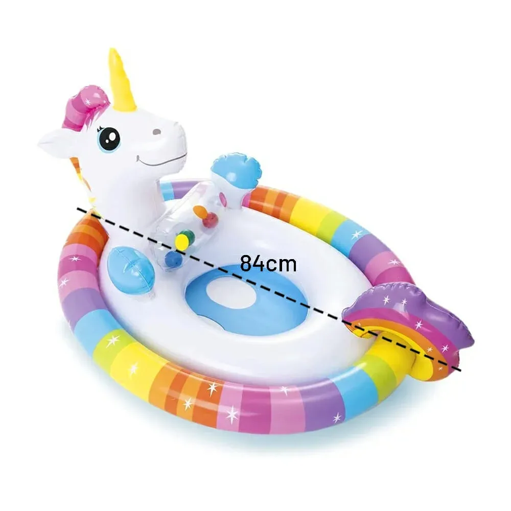 Salvavidas infantil intex con diseño de unicornio 84x58cm / 59570