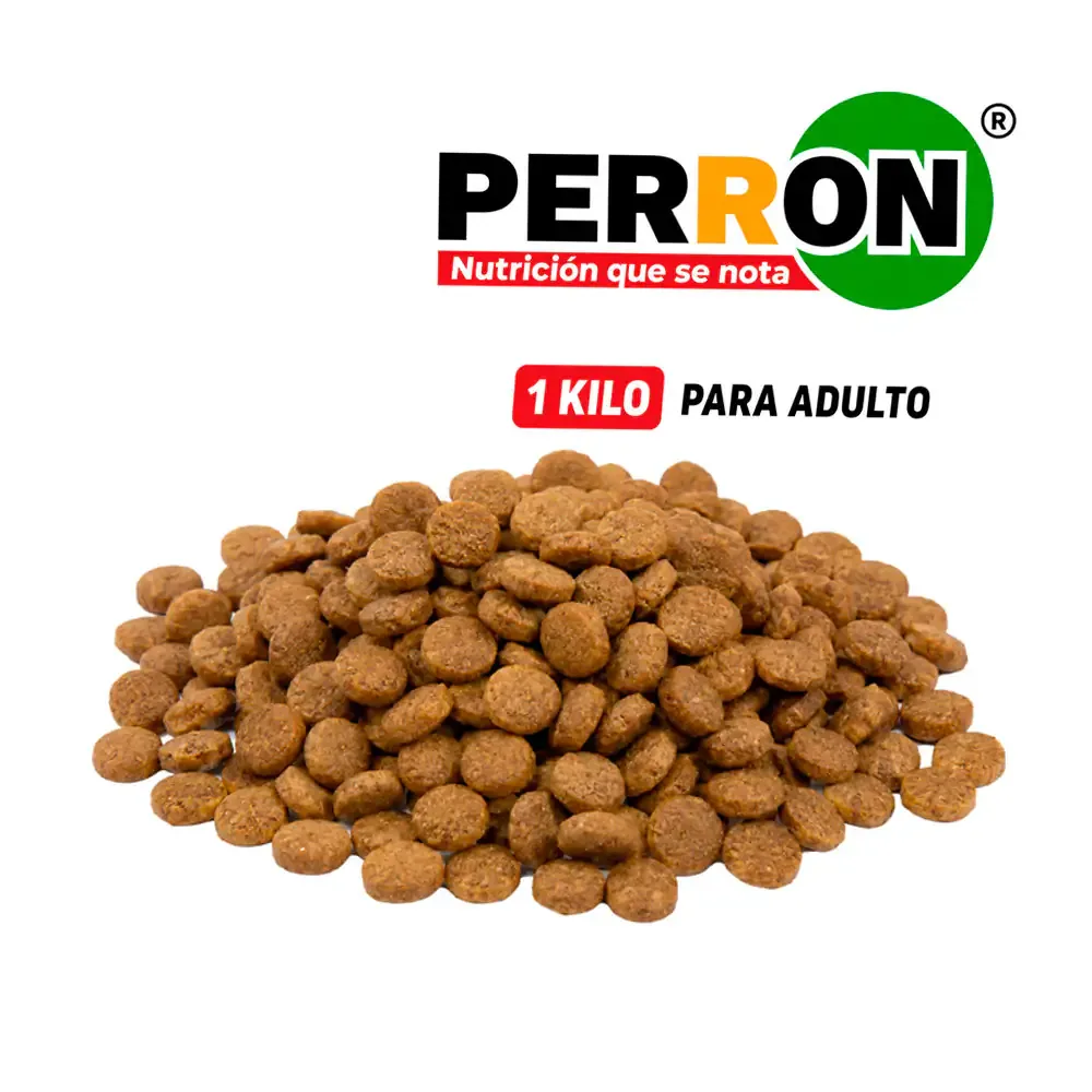 1 kilo de croquetas perron para perros adultos, todo tipo de razas para una buena nutrición / perron
