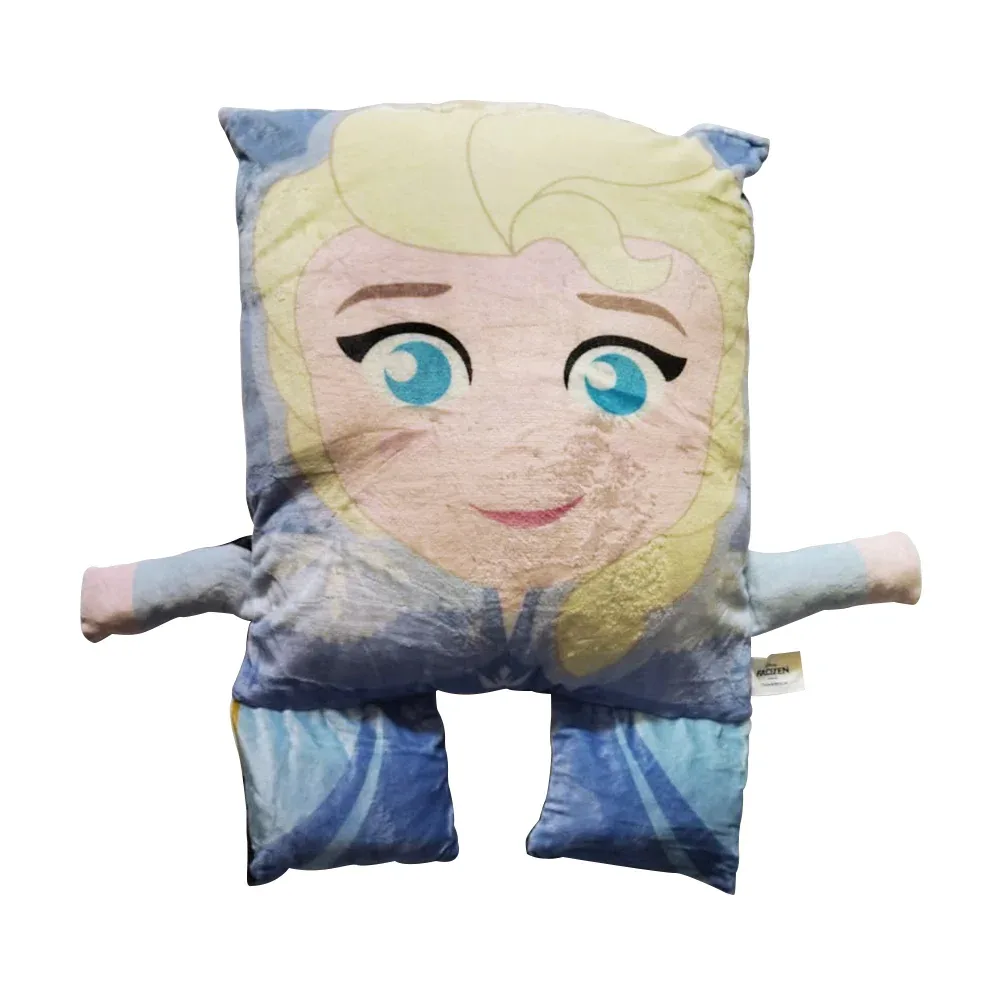 Almohada feliz pequeña con brazos y pies 45x60cm diseño frozen ana y elsa / 12-4848