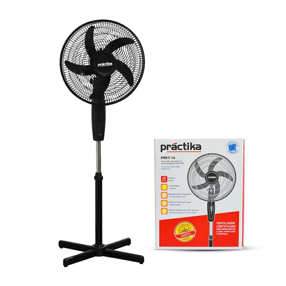 Ventilador práctika de pedestal de 16 pulgadas 40.6cm prkt-16