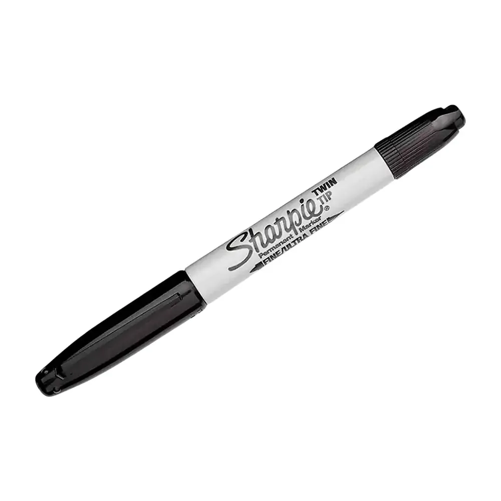 1pza plumón permanente sharpie de doble punta, fino y ultra fino / 827