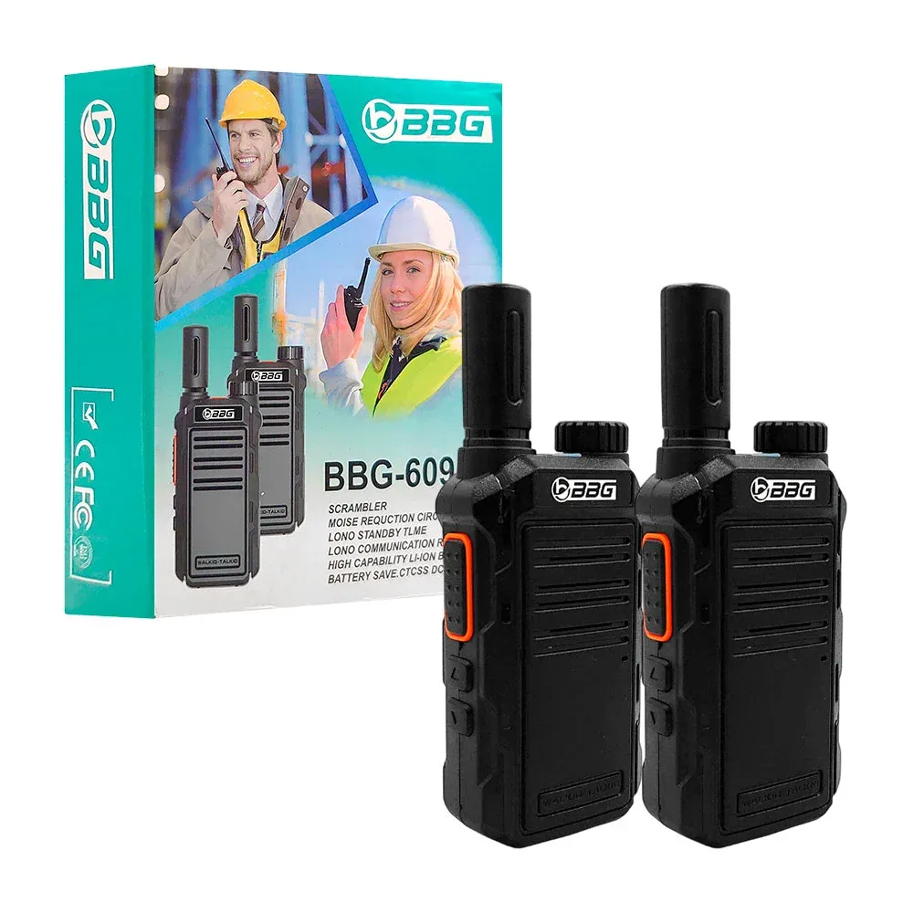 Set de 2 radios walkie-talkie de antena corta + accesorios / ms-s3