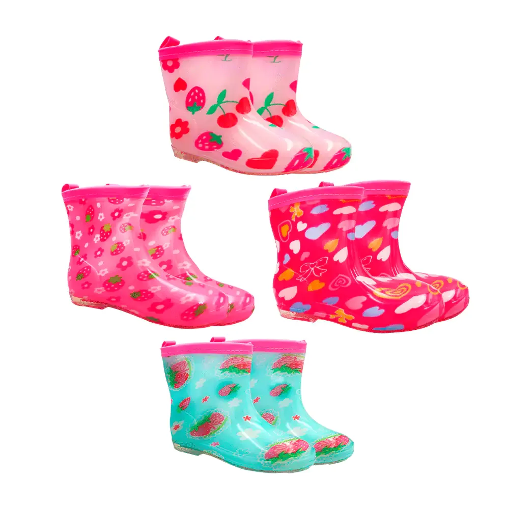 Mini par de botas impermeables con diseño infantil y protección anti agua