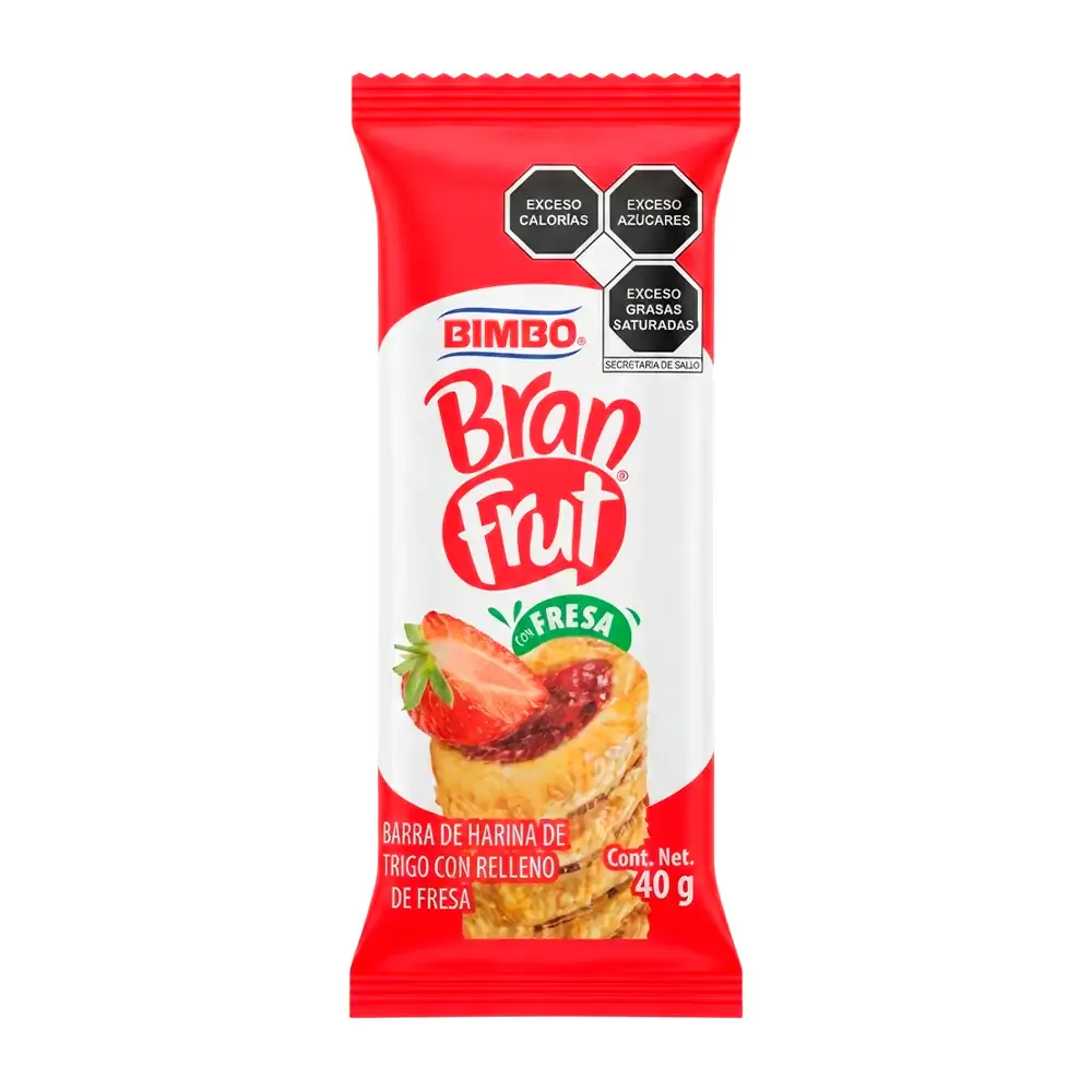 1pza Barra bimbo bran frut de trigo con relleno sabor fresa de 40g / 423522