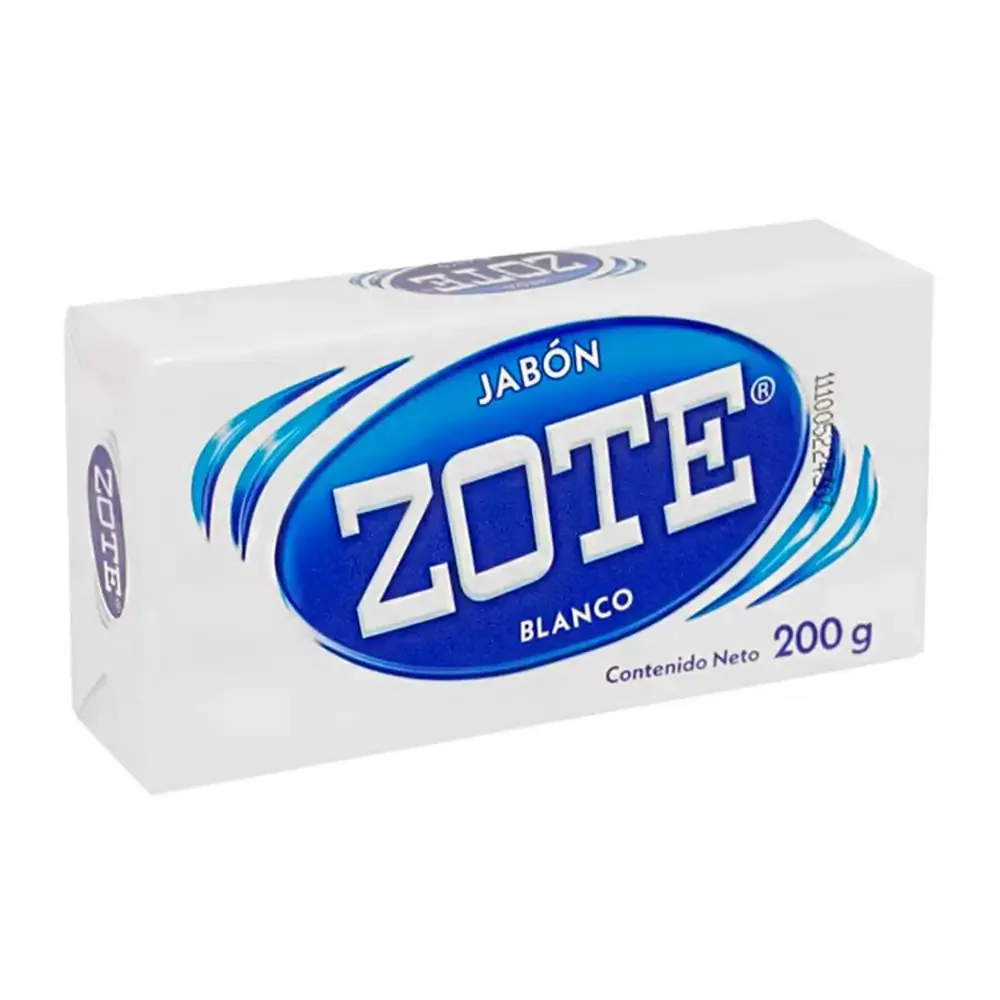 1pza Jabón en barra zote color blanco para ropa de 200g / 005381