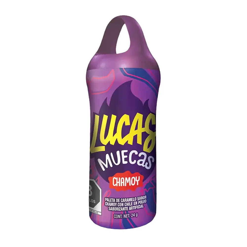 Lucas muecas sabor chamoy con chile en polvo, 24g / lucas-cha