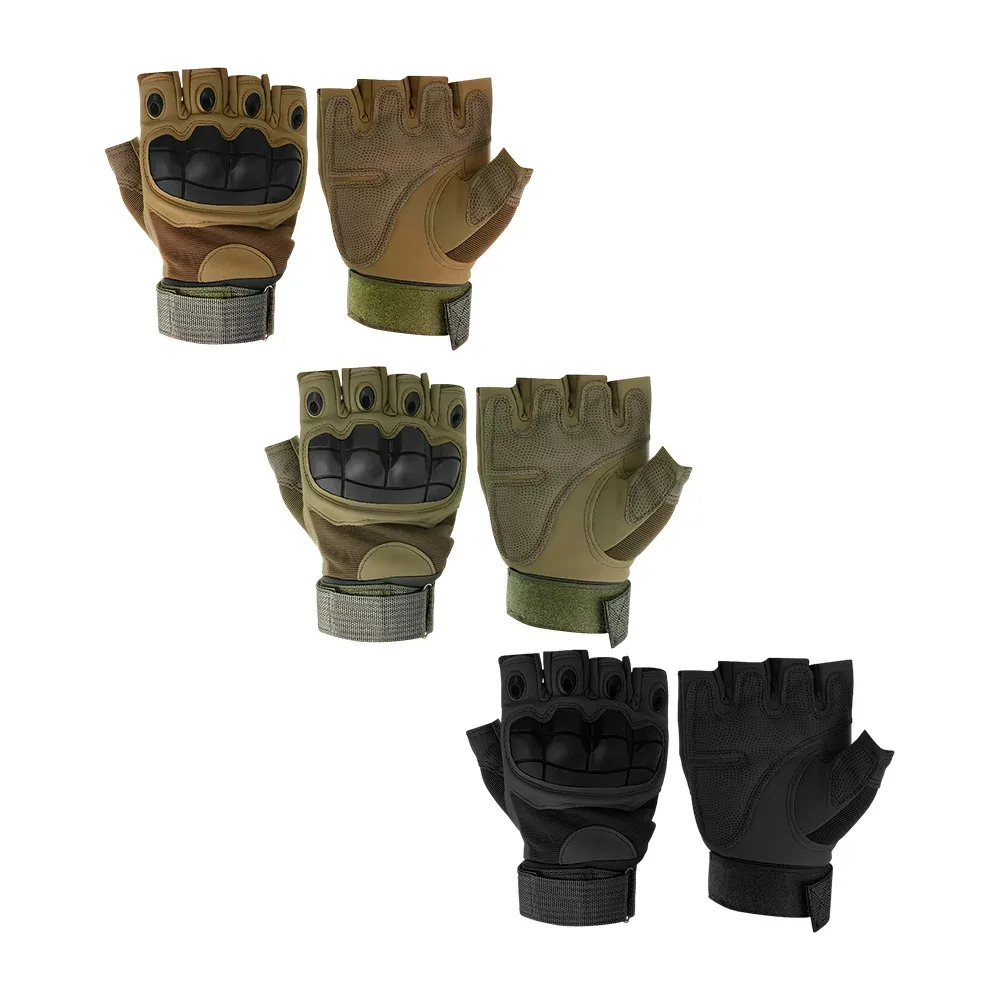 Guantes tácticos ljk semicompletos para motocicleta con protección en nudillos / dt-808-st5