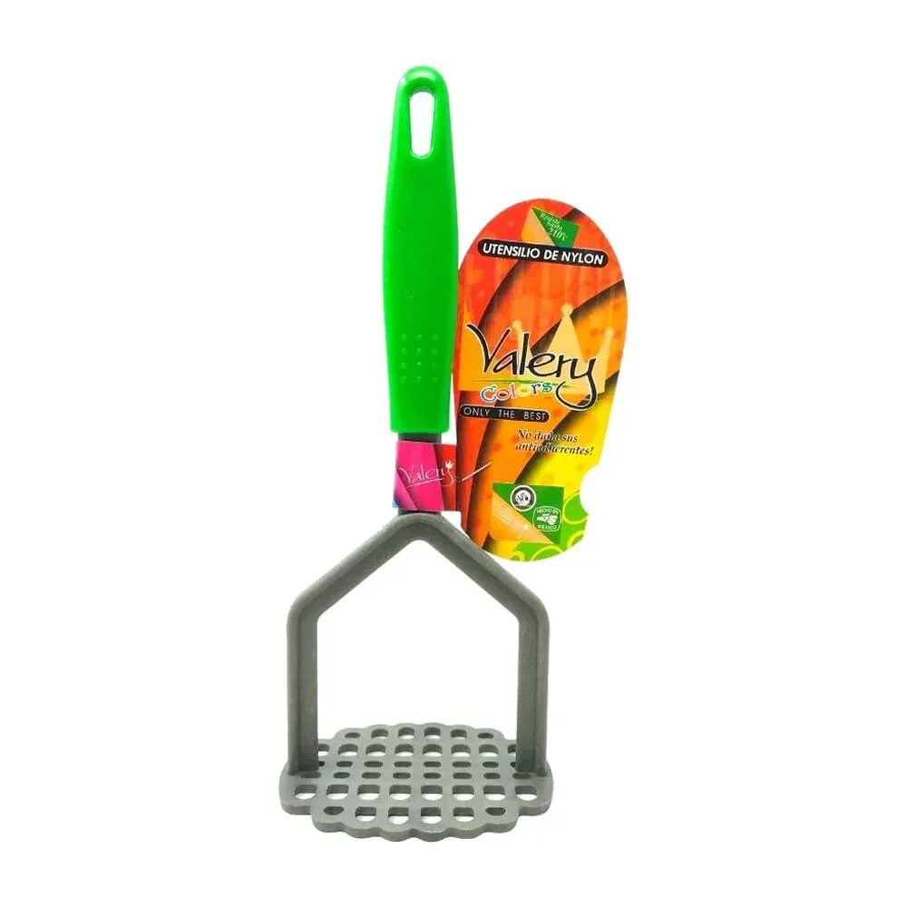 1pza Machacador valery de nylon con mango de color, variedad de colores / val104