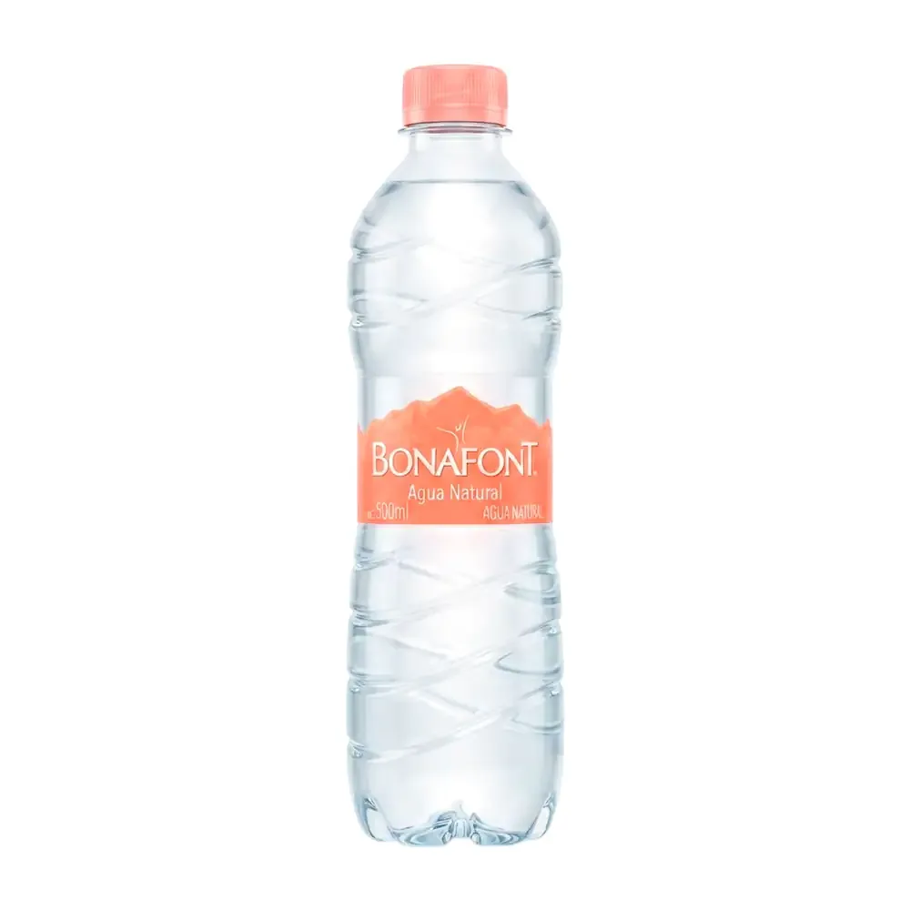 1pza botella de agua purificada bonafont, 500ml / 007516